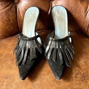 Bally fringed suede mules